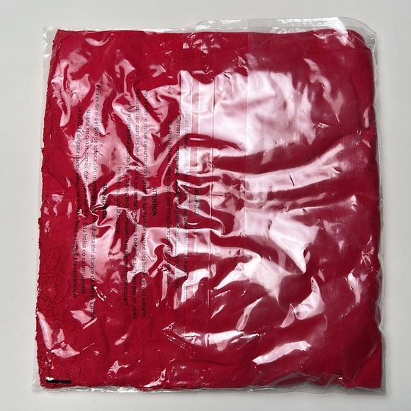 INC Lace Nightwear Short Gown Red - Picture 4 of 4